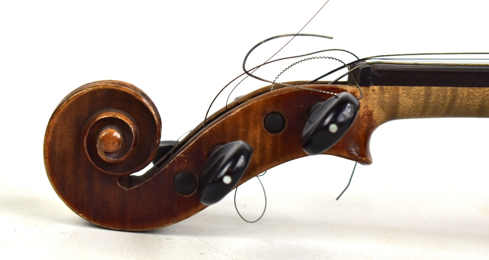 A full size 'Breton Violin' with one-piece back, length 36cm, branded Breton Violin to interior - Image 5 of 13