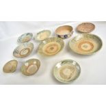 A group of ten Chinese late Ming provincial earthenware bowls and dishes, some with simple painted