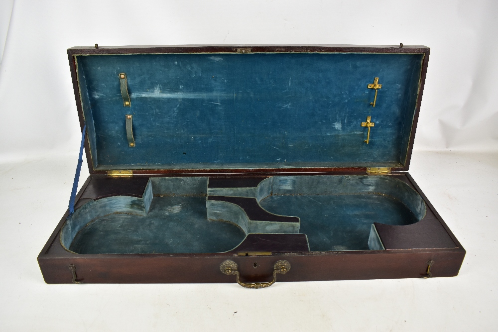 A late 19th century mahogany and shell inlaid violin case, 80 x 31cm. - Image 8 of 8
