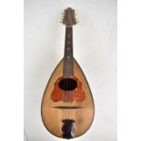 L ROMANO & CASTELLONE; a late 19th century Neapolitan eight string bowl back mandolin, cased.