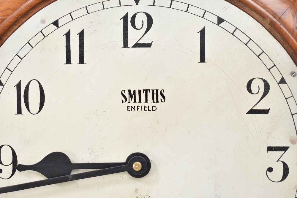 SMITHS ENFIELD; an oak cased wall clock, circular dial with Arabic numerals, diameter 39cm. - Image 2 of 8