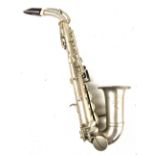 An early 20th century sopranino saxophone, marked 'Universel Savana Paris 88', length 46cm.