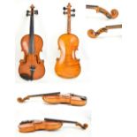 A good French Mirecourt viola of small size, with one-piece back, length 38.2cm, unlabelled, cased