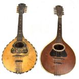 FRATELLI FICARRA; an eight string flat back mandolin and another mandolin (2).Additional