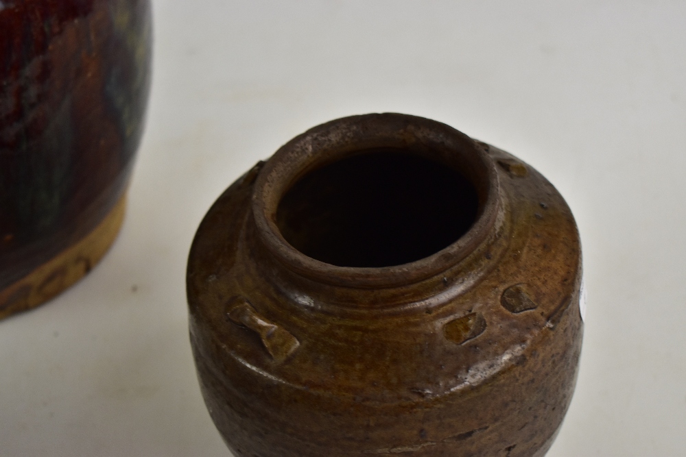 A Chinese bowl, circa 200 BC, with painted interior decoration and four moulded rim mounts, diameter - Image 5 of 7