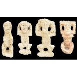 Four Iniet carvings, East New Britain, Papua New Guinea, height of largest 33cm.Additional