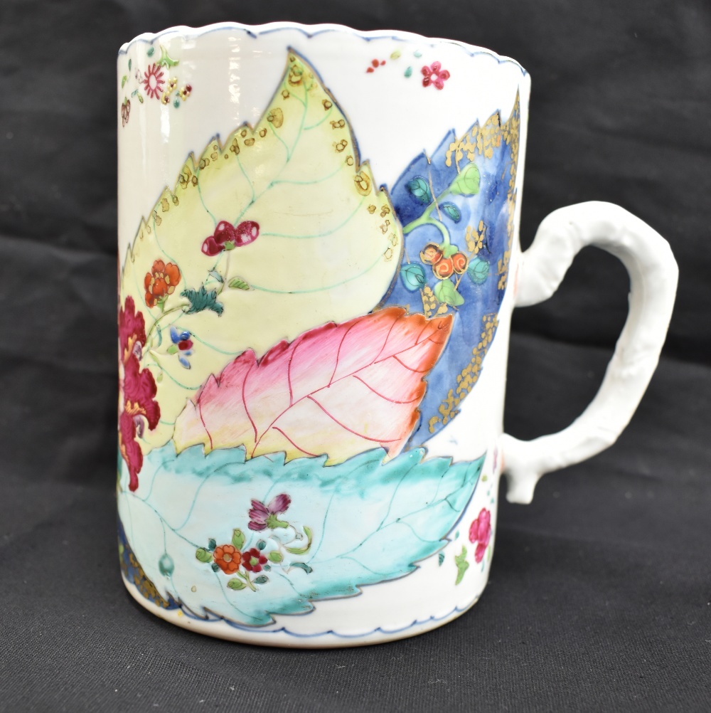 An 18th century Chinese porcelain Famille Rose mug, painted in enamels with floral decoration, - Image 2 of 14