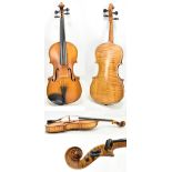 A small full size viola, Maggini copy with two-piece back, length 36.7cm.Additional InformationThe