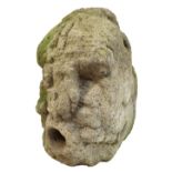 A large Southeast Asian carved stone bust water spout, height 34cm.Additional InformationGeneral