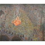 M KNAPMAN; oil on canvas, 'No.192 Corroboree', signed and dated 2005, with further details and