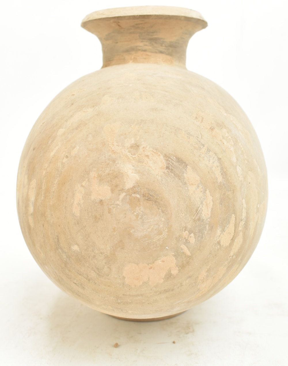 A Chinese Han dynasty cocoon vase on cylindrical foot, 22 x 24cm.Additional InformationHas lost - Image 3 of 10