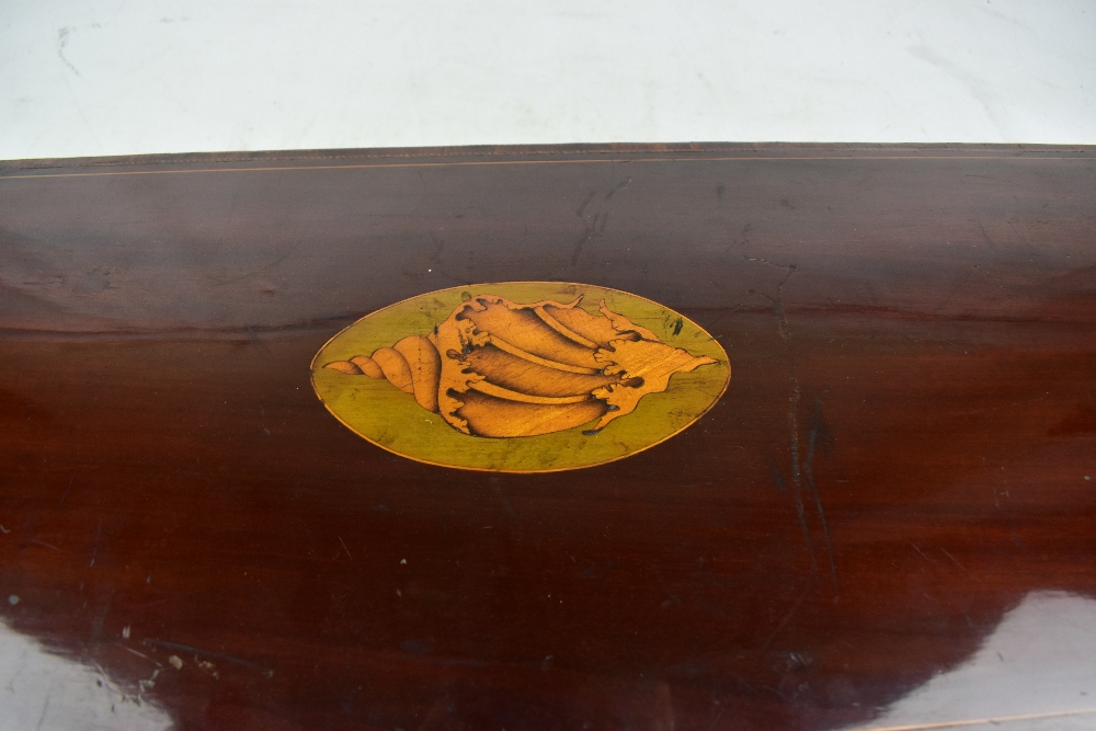 A late 19th century mahogany and shell inlaid violin case, 80 x 31cm. - Image 2 of 8