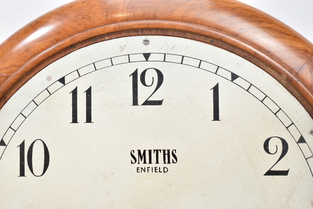 SMITHS ENFIELD; an oak cased wall clock, circular dial with Arabic numerals, diameter 39cm. - Image 3 of 8