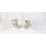 ROYAL DOULTON; the twelve days of Christmas wine glasses, each with cut decoration, various years,