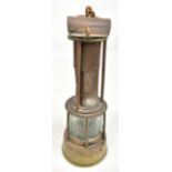 W H HALL & COOKE OF BIRMINGHAM; a Clanny-type miner's flame safety lamp, standard manufacturer's