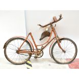 An early 20th century child's bicycle with 'Meteor' decals for restoration, length 140cmAdditional