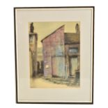 JOSEPH PIGHILLS (1902-1984); watercolour, 'Joiners Shop, Son Street Hayworth', signed lower right,