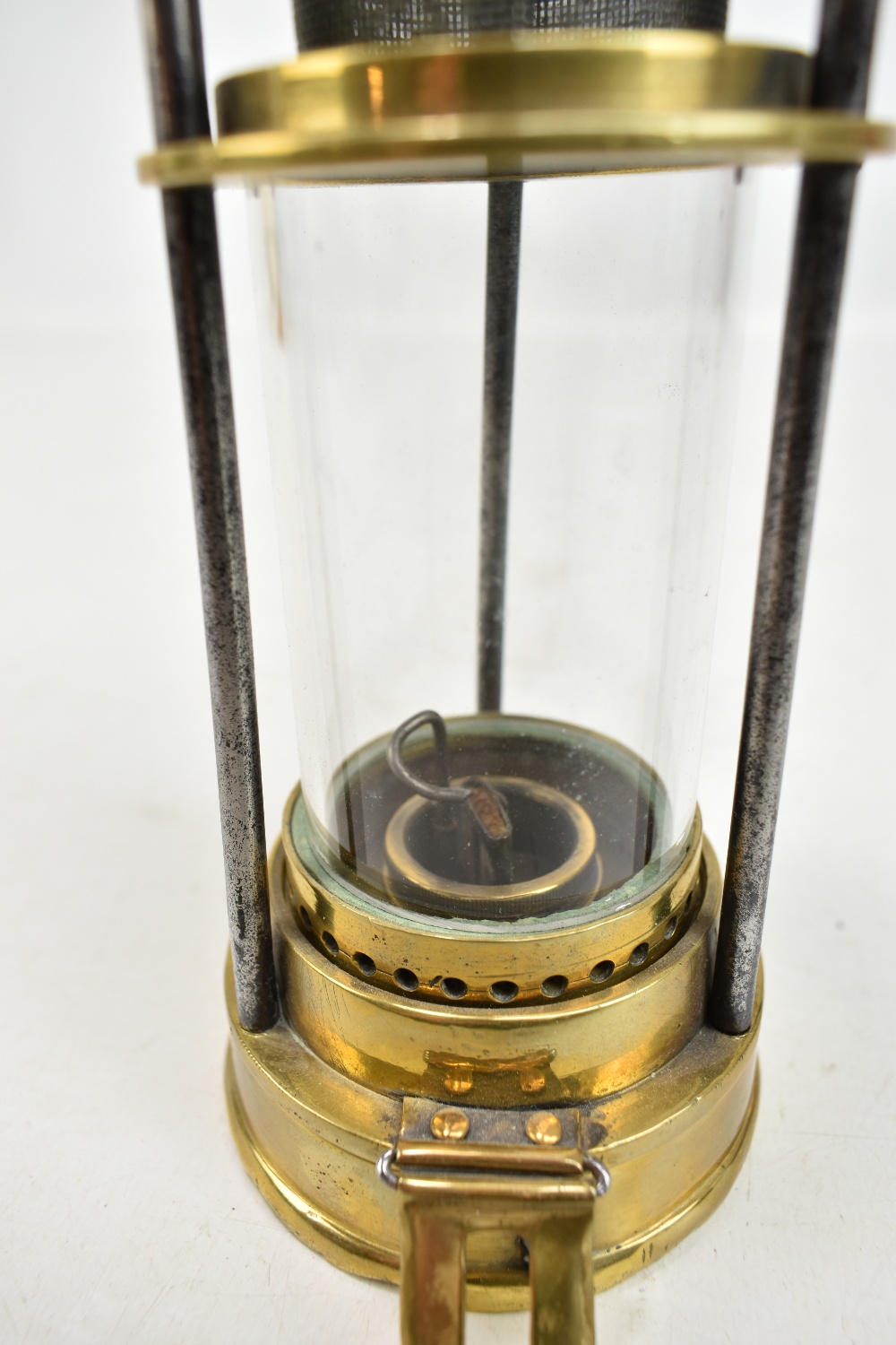 NAYLOR OF WIGAN; an early 20th century Bainbridge-type miner's safety lamp, height excluding loop - Image 6 of 6