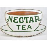 An early 20th century enamelled Nectar advertising sign, stamped '[...] Enamel Co Ltd Birmingham &