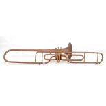 J R LAFLEUR & SON LTD; a copper 'Alliance' trombone, serial no.114, in later case.Additional