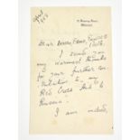 CLEMENTINE S CHURCHILL; a handwritten letter dated April 1943, 'Dear Doreen, Edna, [et al] I send