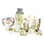 A collection of assorted ceramics and glassware including Giuseppe Armani, Wedgwood, Royal Crown