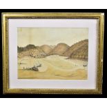 COLONIAL SCHOOL (19TH CENTURY); watercolour with pencil, 'Koine River, Cape of Good Hope', unsigned,