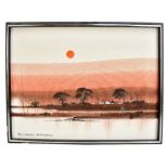 RICHARD AKERMAN (born 1942); oil on canvas landscape, signed lower left, framed, 42.5 x 55cm. (D)