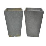 IOTA; a pair of modern reconstituted garden planters of tapered form, height 65cm.Additional