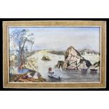 COLONIAL SCHOOL (19TH CENTURY); watercolour, 'Eastern River', 26 x 44.5cm, framed and glazed. It has