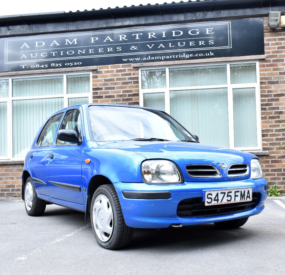 ***THIS LOT CARRIES A BUYER'S PREMIUM OF 10% + VAT*** NISSAN MICRA; registration no. S475 FMA, blue,