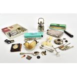 A mixed lot of collectors' items, including a Meerschaum pipe with Swedish silver mount, height