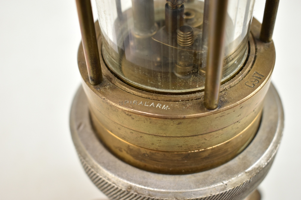 NAYLOR OF WIGAN; an early 20th century 'Spiralarm' miner's safety lamp with aluminium bonnet, - Image 7 of 9