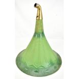 A green painted horn from an Edwardian gramophone, approx 55 x 49cm.Additional InformationSurface