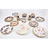 A collection of 19th century and later ceramics including a pair of Copland Spode Imari plates,