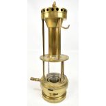 THOMAS & WILLIAMS LTD OF ABERDARE; an early 20th century gas testing flame safety lamp, stamped