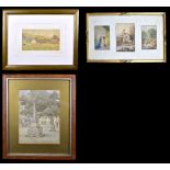EARLY 20TH CENTURY ENGLISH SCHOOL; watercolour, rural landscape, signed with initials N C H and