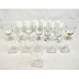 A group of 19th century and later clear and milk glasses including crystal examples.Additional
