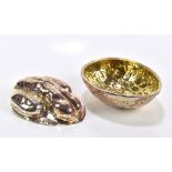 JUDAICA INTEREST: LATHAM & MORTEN; a silver plated etrog box with cast relief decoration for use