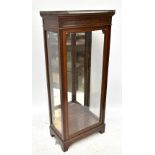 A reproduction pier cabinet with pierced brass gallery and mixed hardstone top, the body with