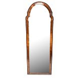 A late 19th century mahogany framed wall mirror, height 138cm, width 50cm.Additional
