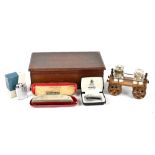 A mixed lot of collectors' items to include a novelty inkwell modelled in the form of a cart, two