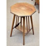 Two Edwardian inlaid mahogany occasional tables, height of largest 68cm.Additional