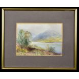 EMIL AXEL KRAUSE (DANISH, 1866-1922); watercolour, landscape scene, signed lower left, 12.5 x