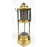 NAYLOR OF WIGAN; an early 20th century Bainbridge-type miner's safety lamp, height excluding loop