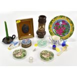 A mixed lot of assorted ceramics including a Bretby Art Pottery vase, height 24cm, Wedgwood Black