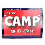 An original advertising enamel sign 'Don't be Misled, Drink Camp it's the Best', 76 x 101.5cm.