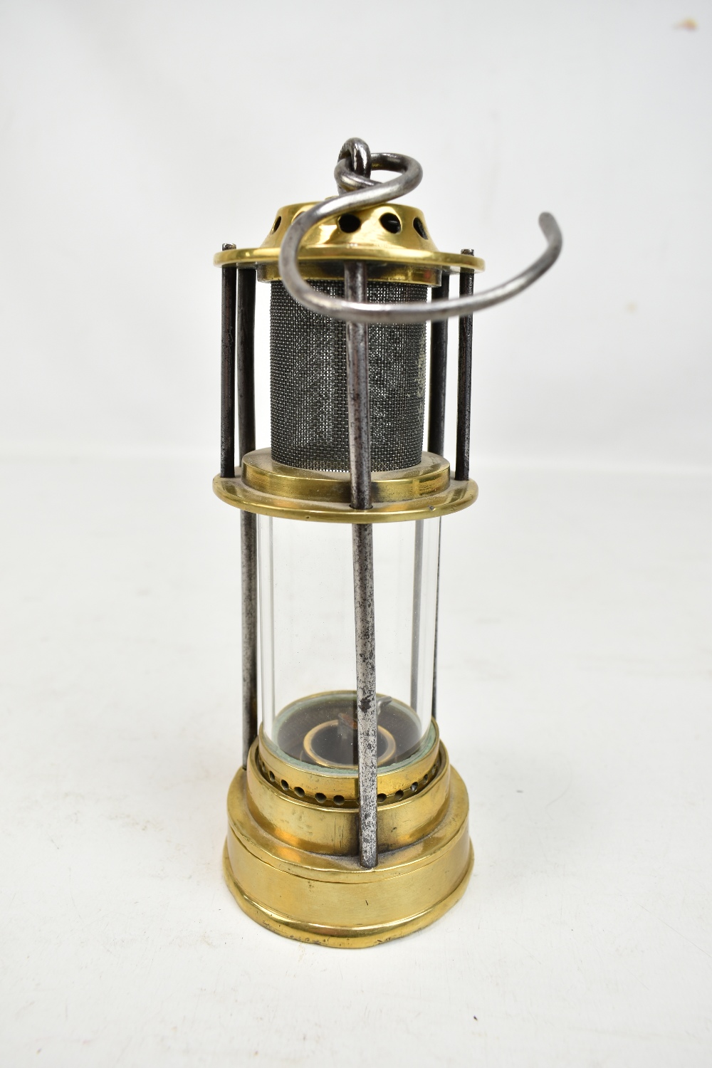 NAYLOR OF WIGAN; an early 20th century Bainbridge-type miner's safety lamp, height excluding loop - Image 3 of 6