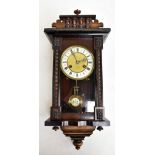 A 20th century Vienna style wall clock, circular dial with Roman numerals, height 58cm.Additional