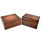 An Edwardian burr yew, amboyna, rosewood, satinwood, satin walnut and stained mahogany rectangular